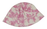 Bílo-růžový batikovaný klobouk F&F