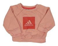 Růžová mikina s logem Adidas