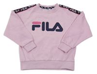 Světlerůžová mikina s logem Fila 