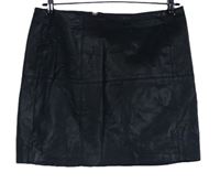 Dámská černá koženková sukně River Island 