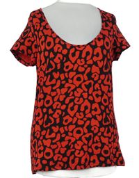 Dámské červeno-černé vzorované tričko M&S