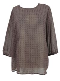 Dámská vínová vzorovaná šifonová halenka Gina Benotti 