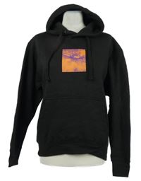 Pánská černá mikina s potiskem a kapucí Easy Life 