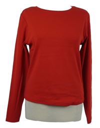 Dámské červené žebrované triko 