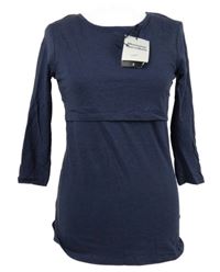 Nové - Dámské tmavomodré těhotenské triko Blooming Marvelous 