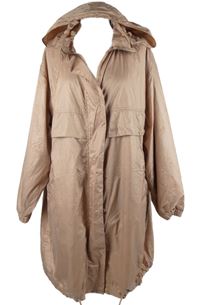 Dámský světlerůžový šusťákový kabát s kapucí C&A