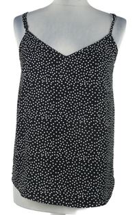 Dámský černo-bílý puntíkovaný volný top Primark 