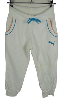 Dámské bílé crop tepláky s logem Puma 