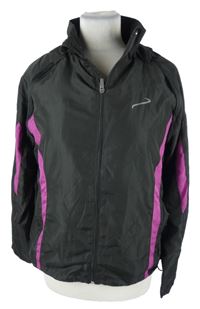 Dámská černo-purpurová šusťáková sportovní bunda Crivit 