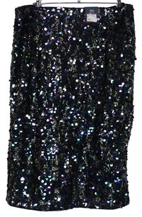 Dámská černo-barevná plisovaná midi sukně M&S