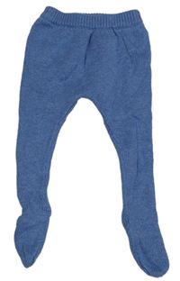 Modré pletené polodupky Zara