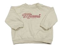 Světlebéžová mikina s nápisem H&M