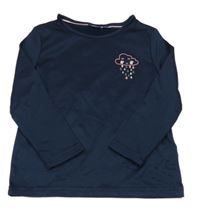 Tmavomodré thermo triko s mráčkem Lupilu