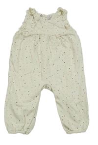 Smetanové puntíkaté laclové tepláky Topomini