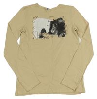 Béžové triko s koníky Page one young