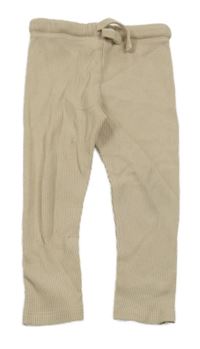 Béžové žebrované lehké tepláky F&F