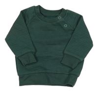 Tmavozelená žebrovaná mikina Primark