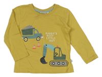 Žluté tirko s autem a bagrem Liegelind