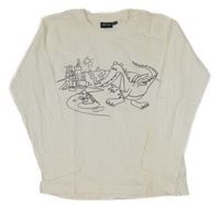 Bílé triko s obrázkem Alive