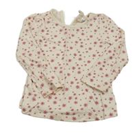 Smetanové květinové triko so cute