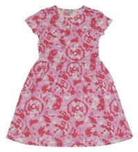 Růžové šaty s flíčky 