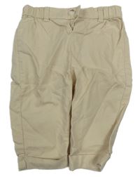 Béžové plátěné kalhoty H&M