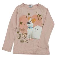 Světlerůžové triko Tajný život mazlíčků 