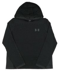 Černo-šedá sportovní funkční mikina s kapucí Under Armour