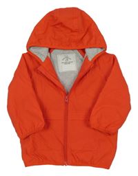 Červená šusťáková zateplená bunda s kapucí George