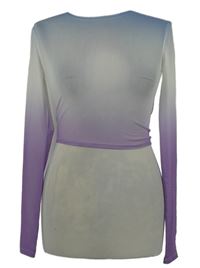 Dámská bílo-modro-růžová síťovaná crop halenka Asos