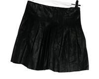 Dámská černá koženková skládaná sukně Primark