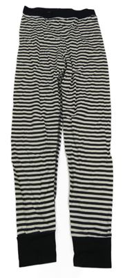 Černo-bílé pruhované spodní kalhoty H&M