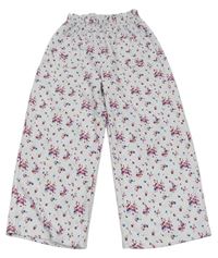 Bílé květované culottes kalhoty Lc waikiki