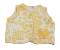 Bílo-žlutá květovaná vesta River Island