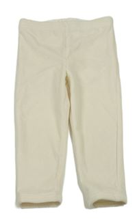 Bílé žebrované sametové legíny Kiabi