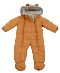 Oranžová šusťáková zimní kombinéza s kapucí George