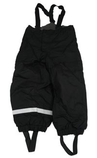 Nové- černé šusťákové funkční oteplovačky s kšandami H&M