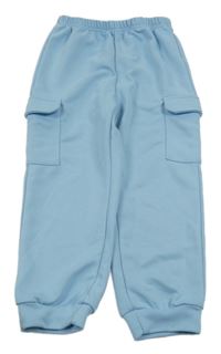 Světlemodré tepláky s kapsami 