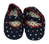 Tmavomodré puntíkaté baleríny 