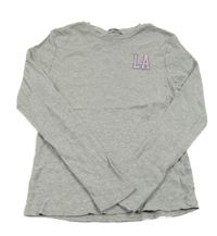 Šedé žebrované triko s písmeny George