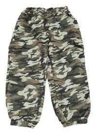 Khaki-béžové army lehké cuff kalhoty 