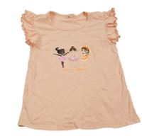 Lososové tričko s baletkami 