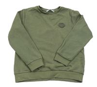 Khaki mikina s výšivkou 