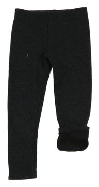 Tmavošedé melírované silnější legíny Pocopiano