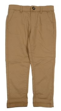Hnědé plátěné chino kalhoty Dunnes