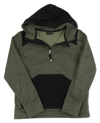 Khaki-černá sportovní mikina s kapucí The North Face