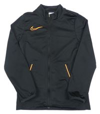 Černá sportovní propínací funkční mikina s logem Nike
