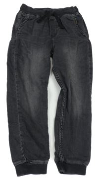 Tmavošedé teplákové cuff jogger rifle H&M