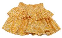 Oranžovo-bílá vzorovaná s volánky F&F