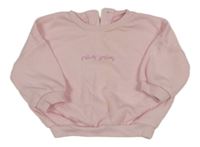 Světlerůžová oversize mikina s nápisem Matalan